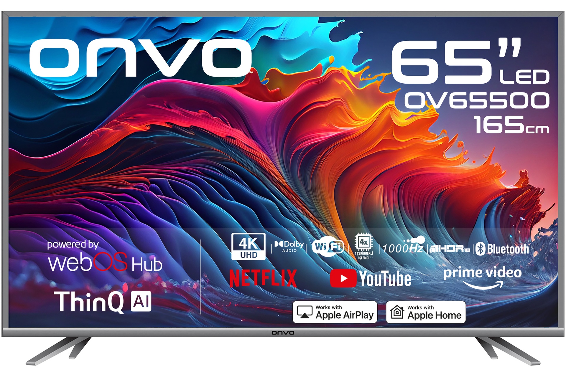 Onvo OV65500 65" 4K Ultra HD Smart LED TV