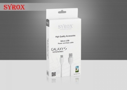 Syrox Galaxy S2 Note II Power ve Data Kablosu(TOPTAN)