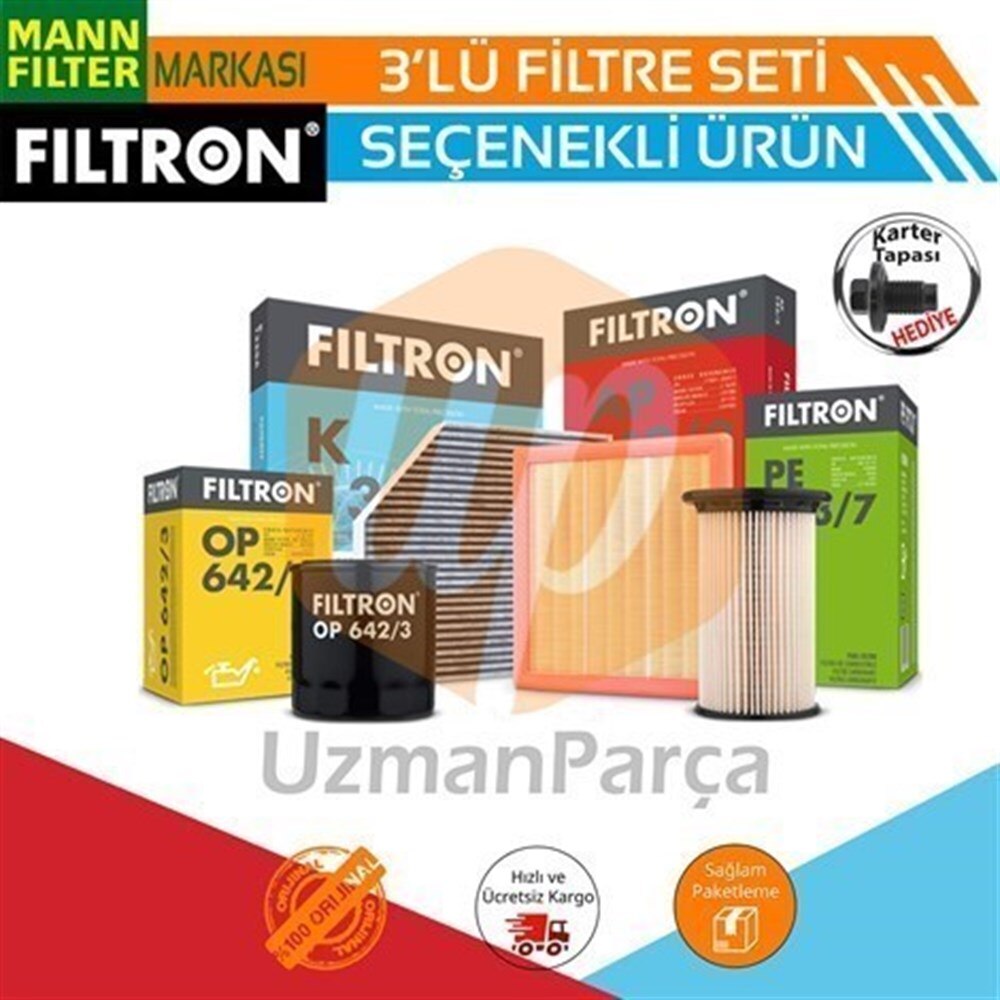 Mazda 3 1.6 Bk Mann Filtron Filtre Bakım Seti 2003-2009