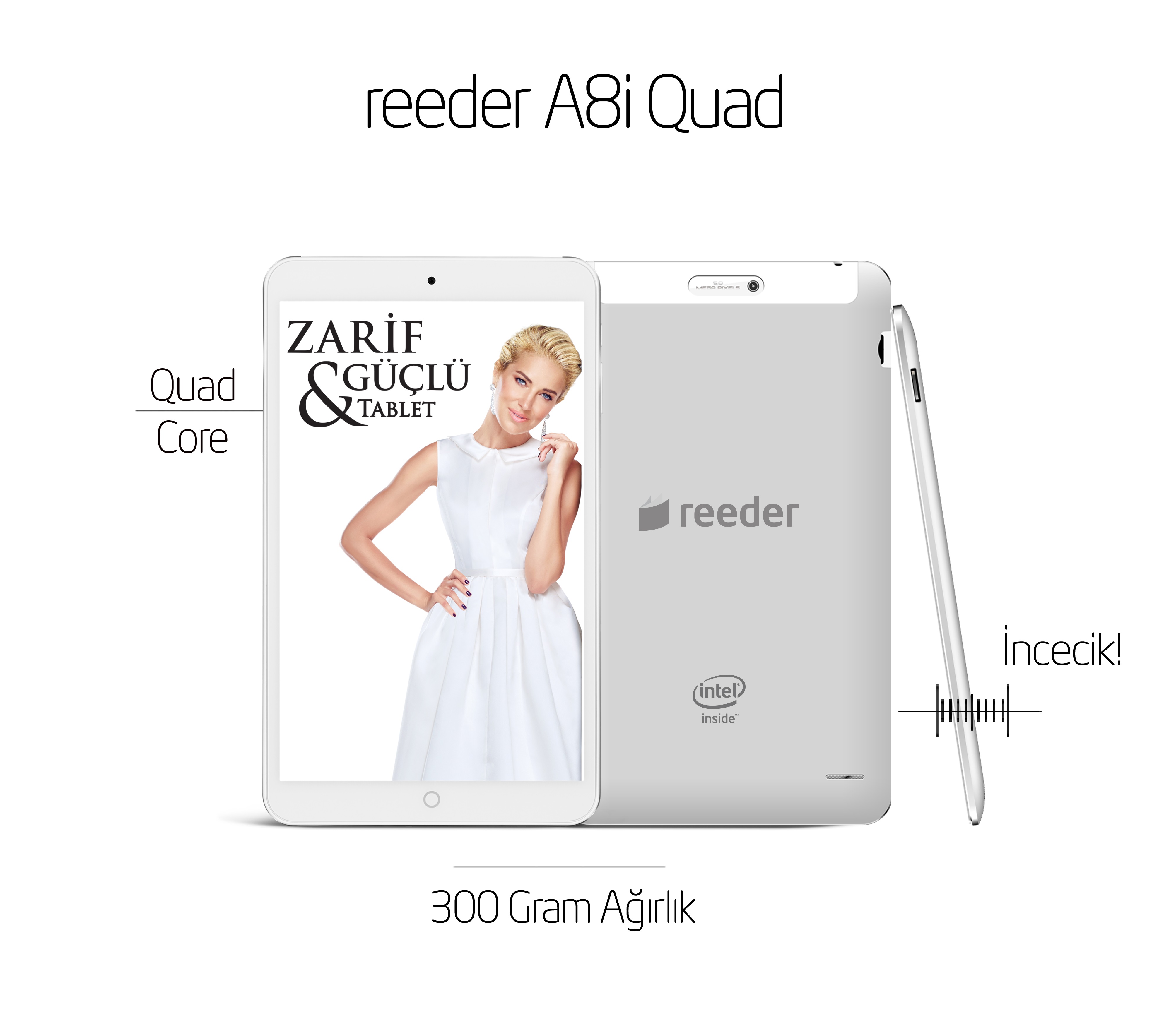 Reeder A8İ Quad 16 GB Hafıza 1GB Ram İntel Z3735F Tablet PC