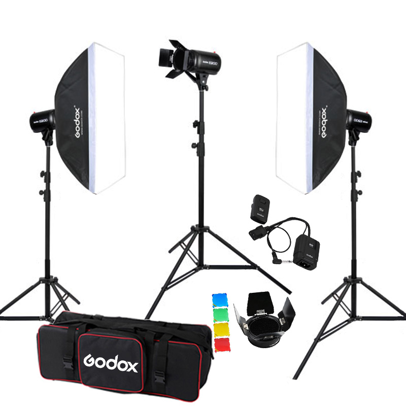 Godox E250 III W/S 3'lü 250 W Stüdyo Paraflaş SoftBox Kit