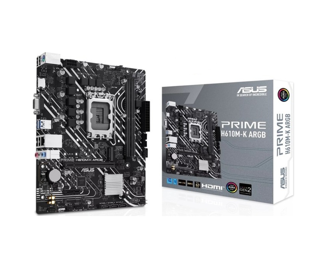 Asus Prime H610M-K ARGB Intel H610 5600 MHz DDR5 Soket LGA1700 Anakart