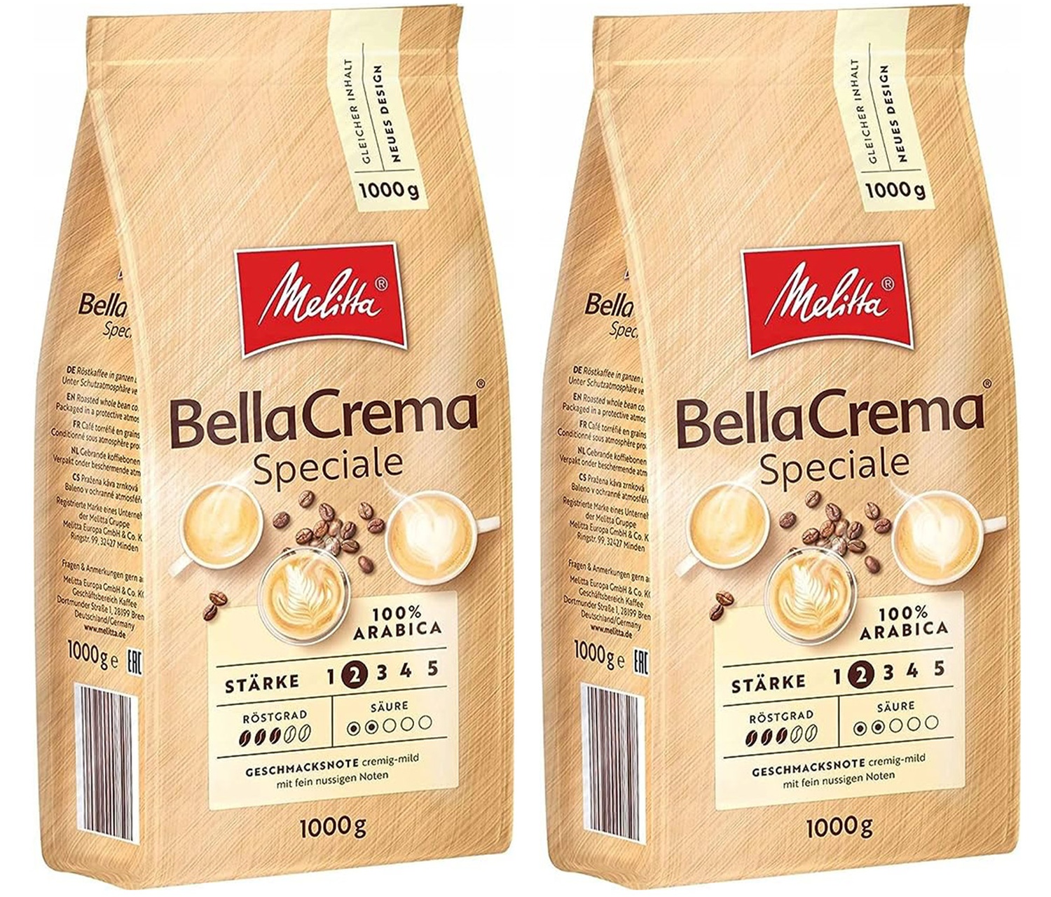 Melitta Bella Crema Speciale Çekirdek Kahve 2 x 1 KG