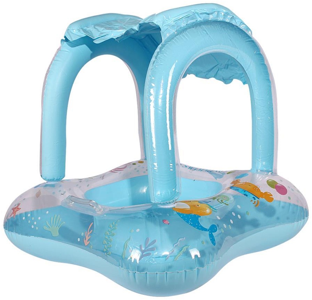 Baby Float, 0-5 Yaş, Mavi Renk, Güneşten Koruyan Bebek Yüzme Simidi