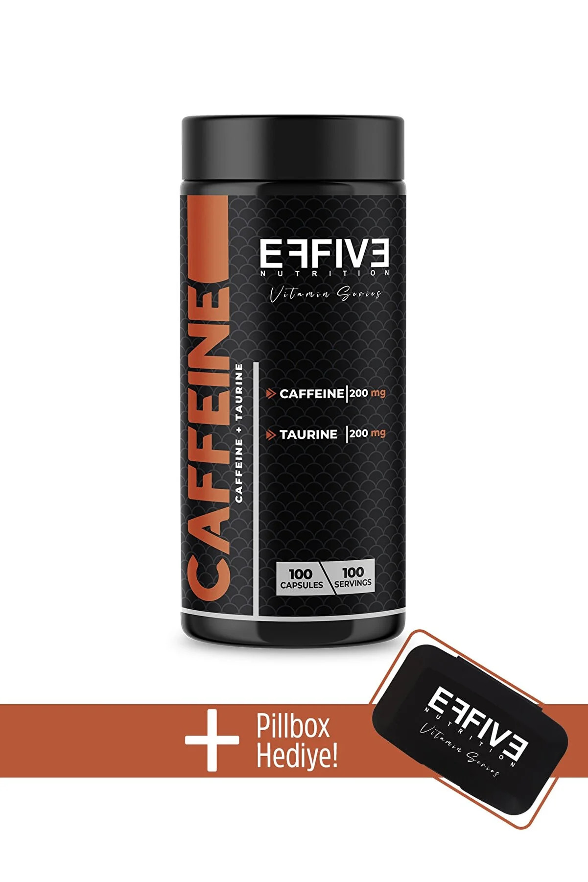 Effive Nutrition Caffeine Taurine (KAFEİN) 100 Kapsül