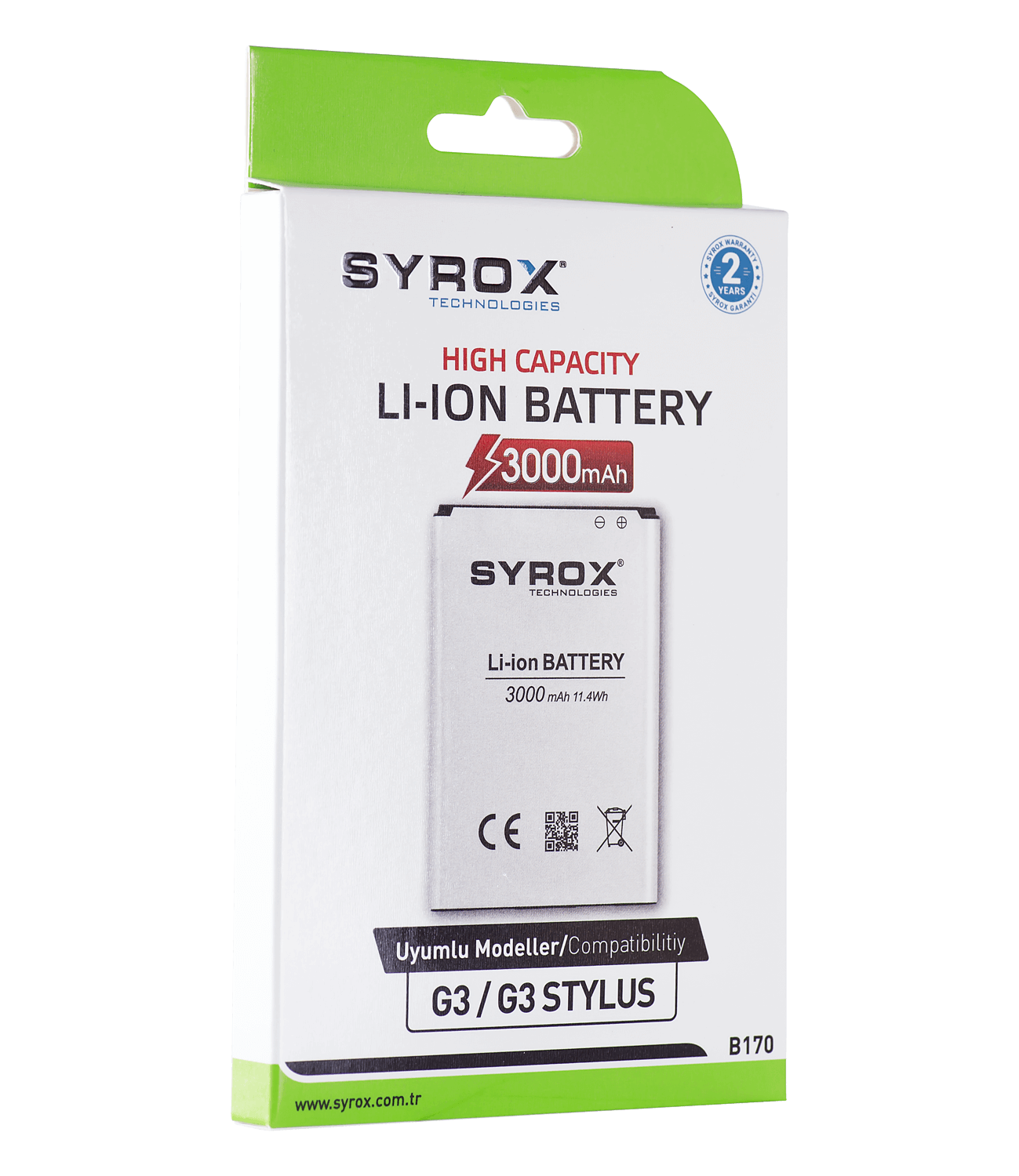 Syrox B170 Lg G3/G3 Stylus 3000 Mah Batarya