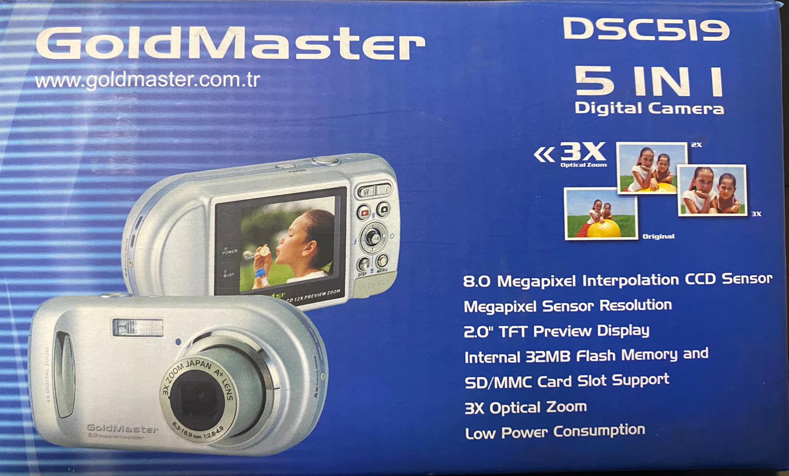 Goldmaster DSC519 8 MP Dijital Fotoğraf Makinesi (İthalatçı Garantili)
