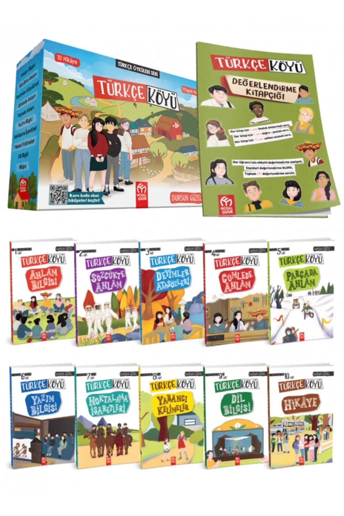 3. Ve 4. Sınıf Türkçe Köyü Hikaye Seti 10 Kitap Model Çocuk