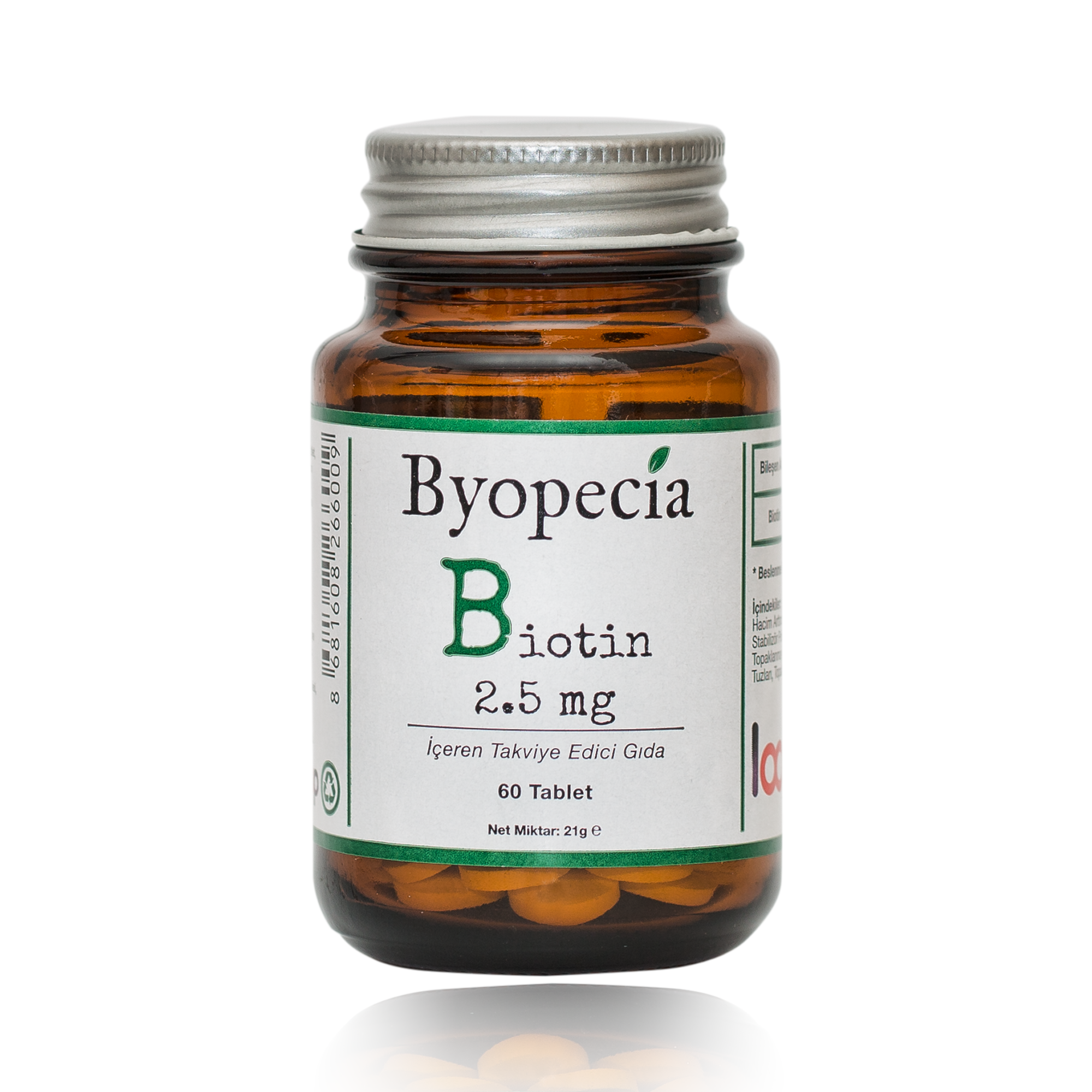 Byopecia Biotin Saç Dökülmesi ve Tırnaklar İçin Tablet 60 x 2.5 MG