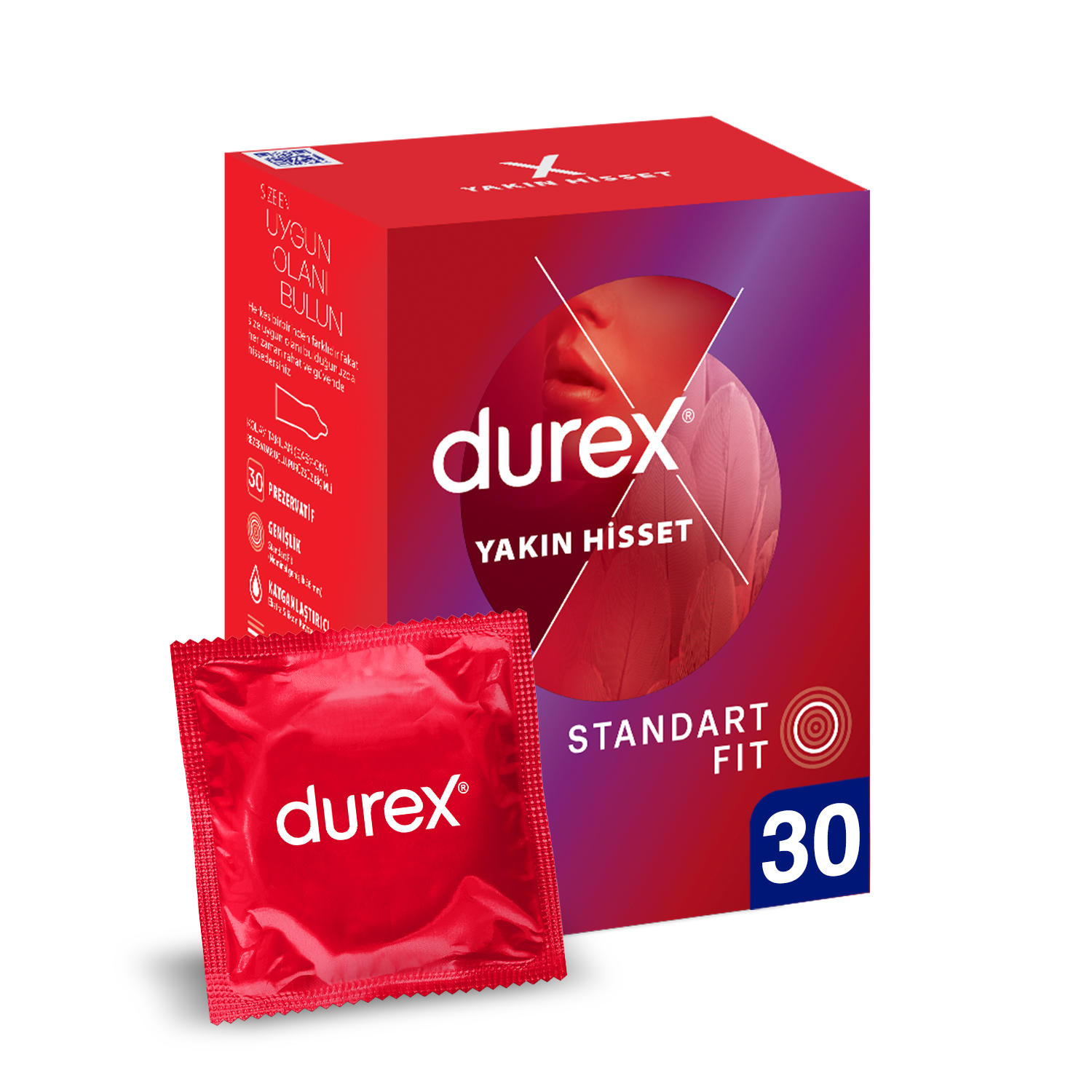 Durex Yakın Hisset 30'lu İnce Prezervatif Ekonomik Avantaj Paket