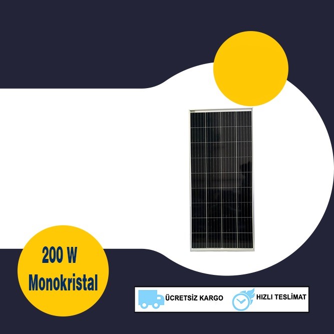 Gesper Energy 200W Watt Monokristal Güneş Paneli 36 Hücre 12 V