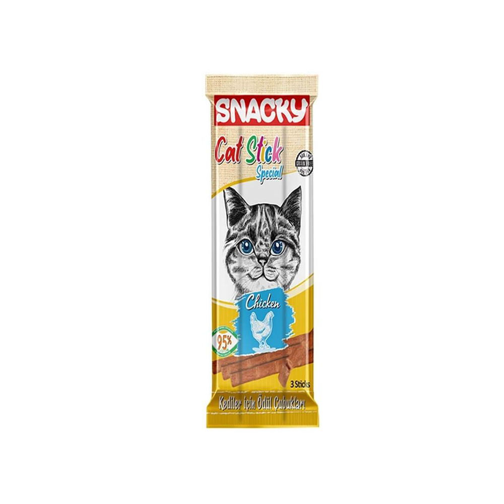 Snacky Cat Stick Special Tavuklu Tahılsız Kedi Ödül Çubuğu 15 G