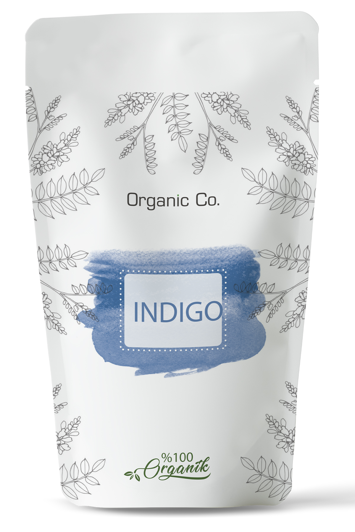 Organic Co %100 Organik 7 Kez Elenmiş Saf İndigo Tozu 100 G Mavi