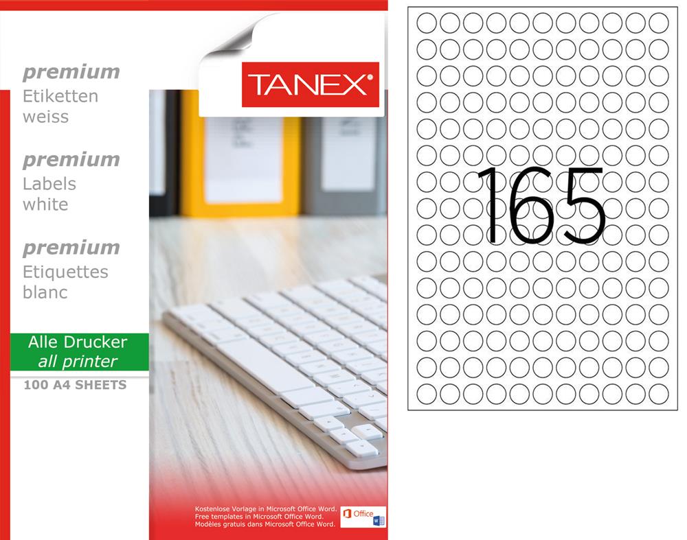Tanex Tw-2215 15 MM Laser Etiket