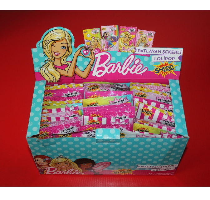 Hleks Shoogy Boom Barbie Patlayan Şekerli Lolipop 36 x 12 G