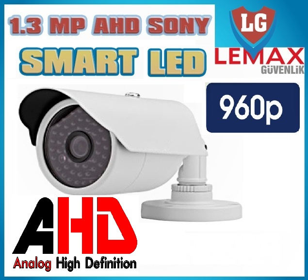 3 MP AHD Gece Görüşlü Güvenlik Kamerası 960 P FULL HD
