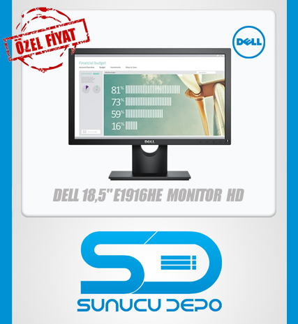 Dell 18,5" Monitor | E1916H 1366 x 768 HD