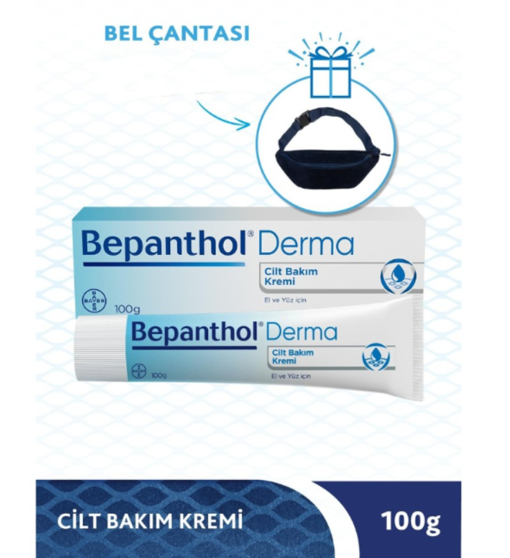Bepanthol Derma Cilt Bakım Kremi 100 G + Bel Çantası