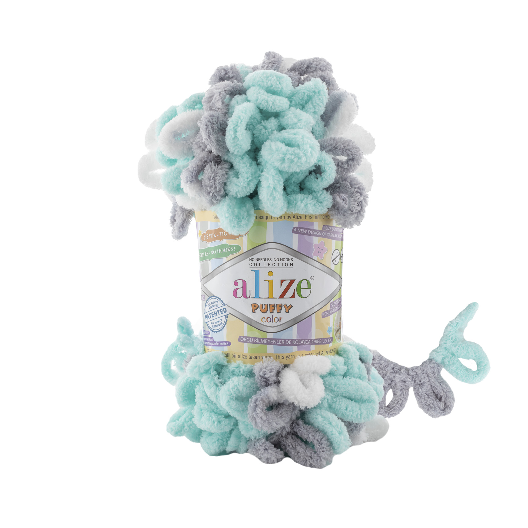 Alize Puffy Color El Örgü İpi (5 Li Paket) - 6408