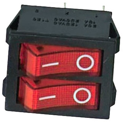 İkili Anahtar Soba Işıklı Kırmızı Ic-101 10'lu Paket