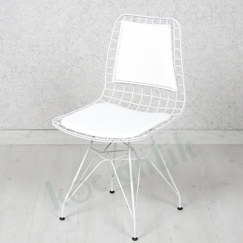 Koçantikavm Koç Antik M7 Tel Sandalye Beyaz