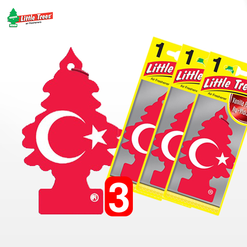 Oto Koku Little Trees Kağıt Koku Türk Bayrağı Ay Yıldız 3 Adet