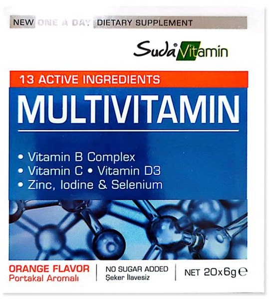 Suda C Multivitamin 1000 MG Vitamin C+ 20 Poşet