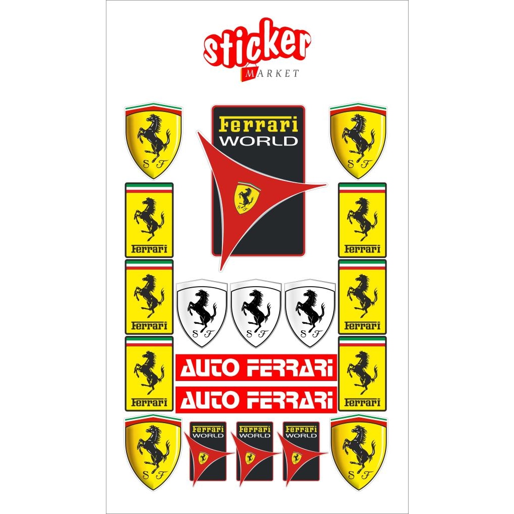Ferrari Sticker Seti