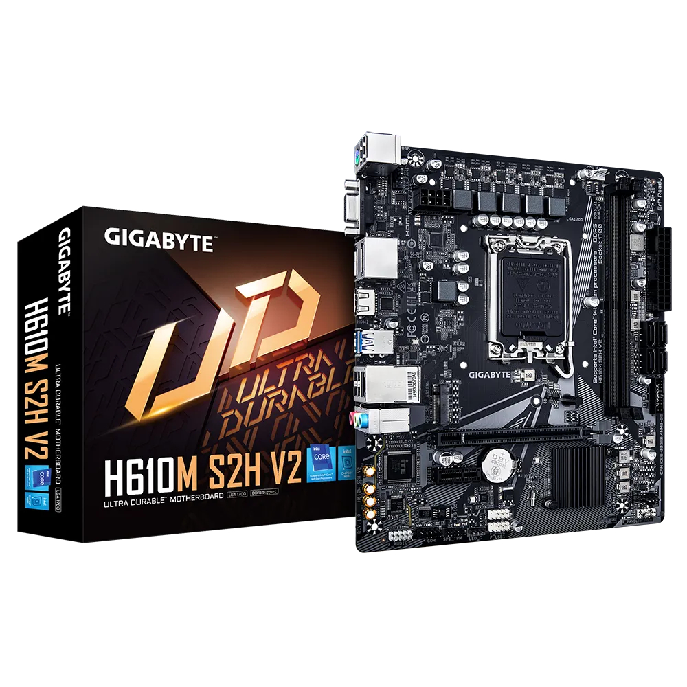 Gigabyte H610M S2H V2 D5 Intel H610 5600 MHz DDR5 Soket 1700 mATX Anakart
