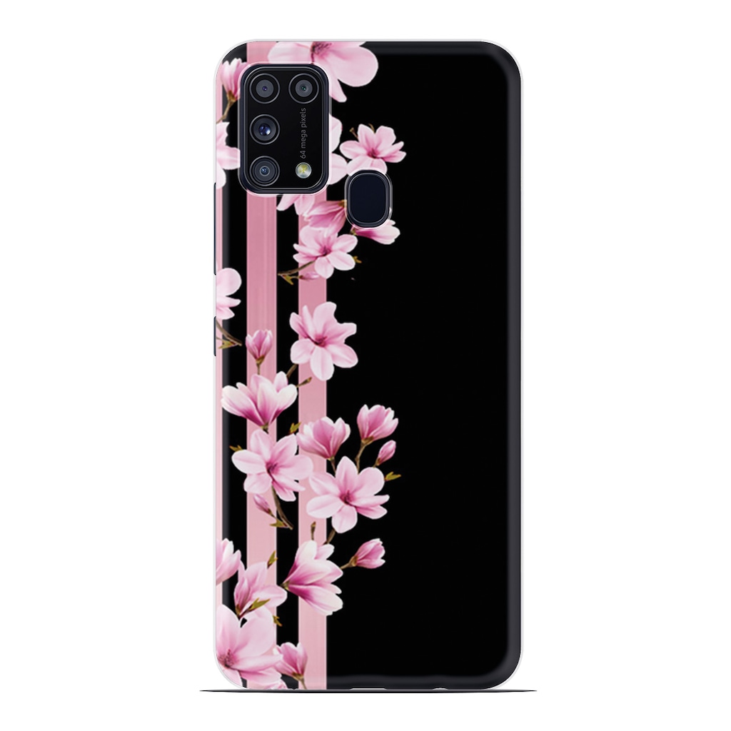 Samsung Galaxy A21S Kilif Desenli Pink Flowers 3 1393 527805640