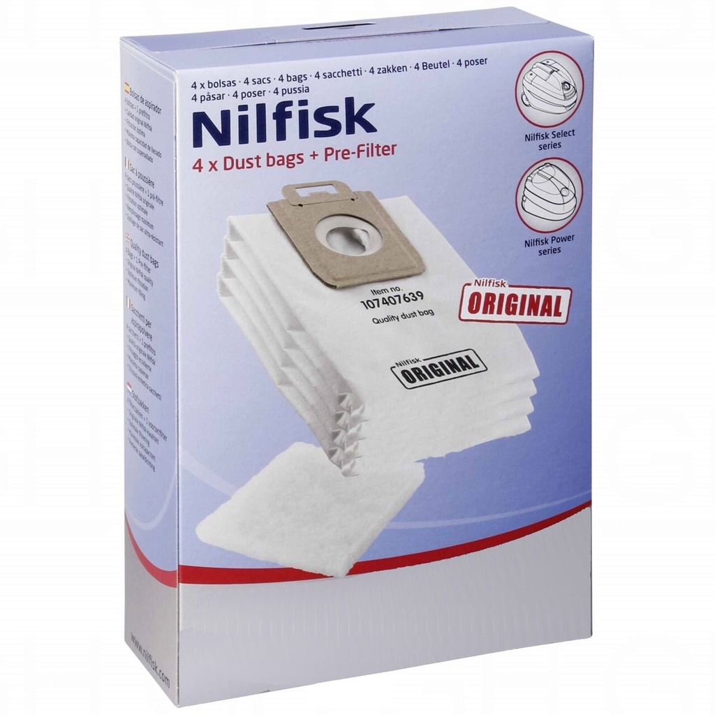 Nilfisk Select - Power Series (Orjinal) Toz Torbası