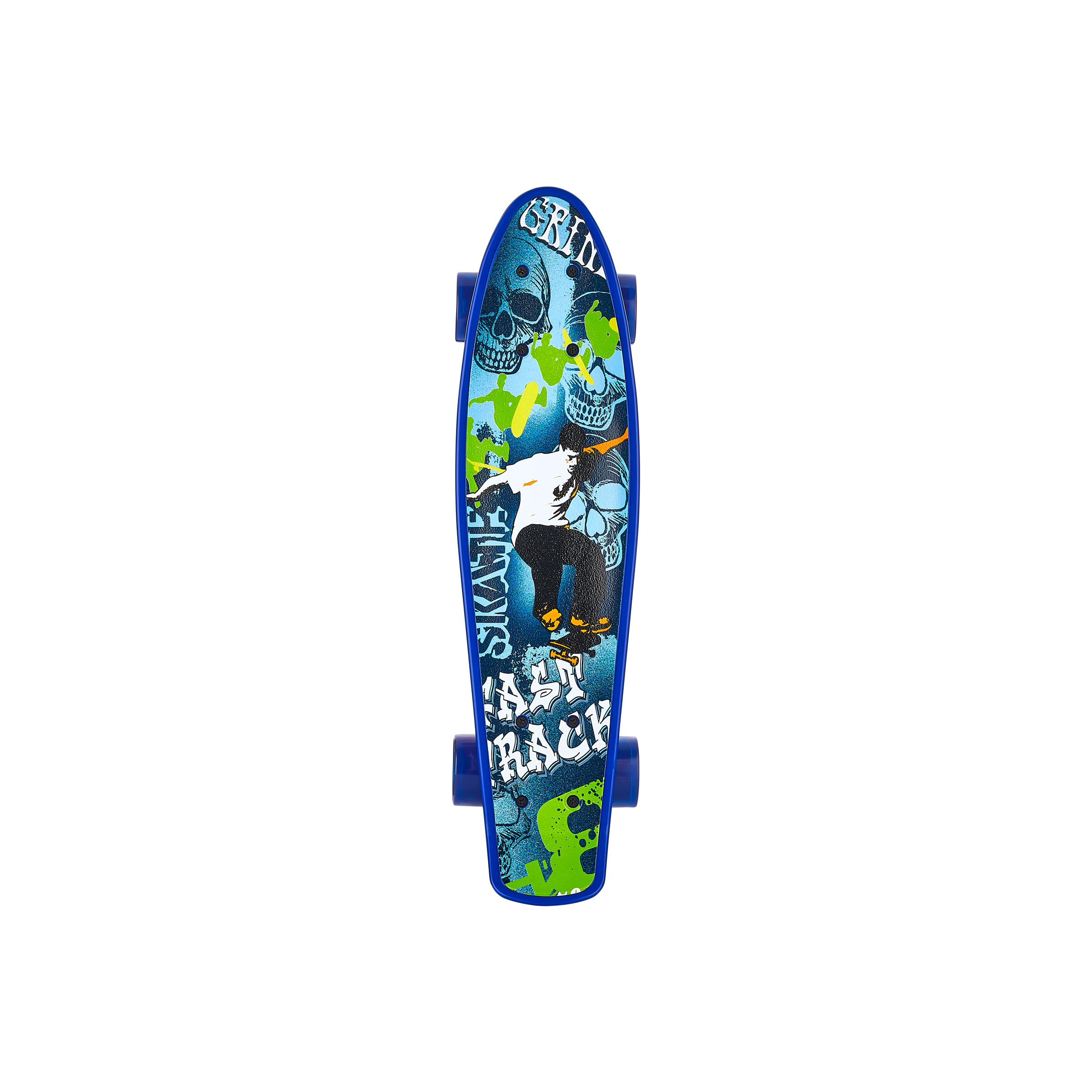 Cvs Dn 80006 Skateboard Led Işıklı Emojili Kaykay-Mavi