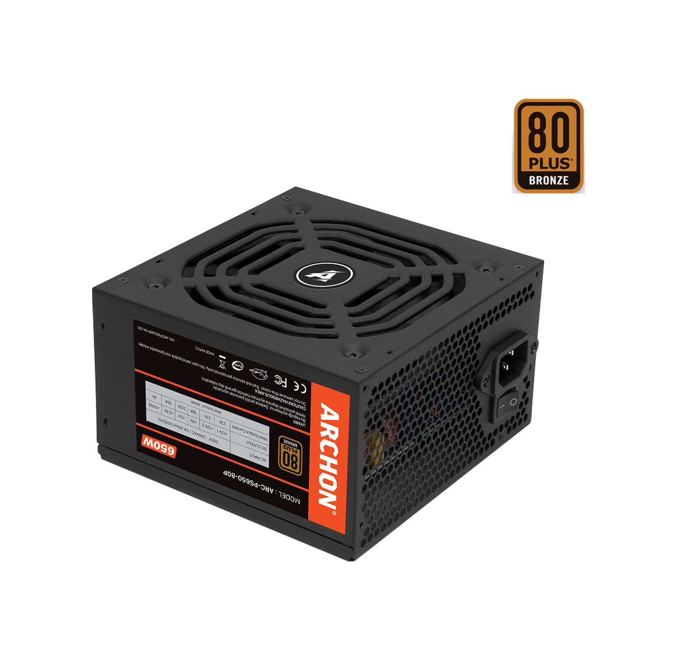 Archon ARC-650 650W 80+ Plus Bronze Power Supply Bilgisayar Güç Kaynağı