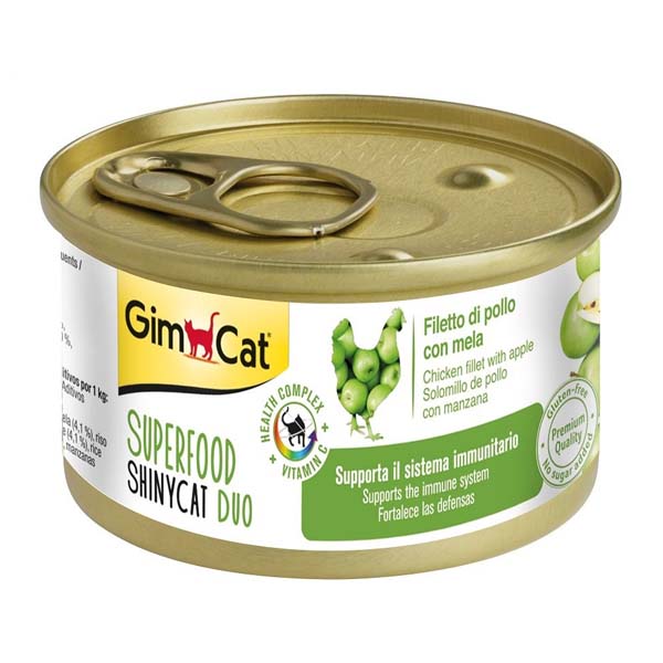 Gimcat Shinycat Fileto Tavuklu ve Elmalı Yetişkin Kedi Konservesi 70 G