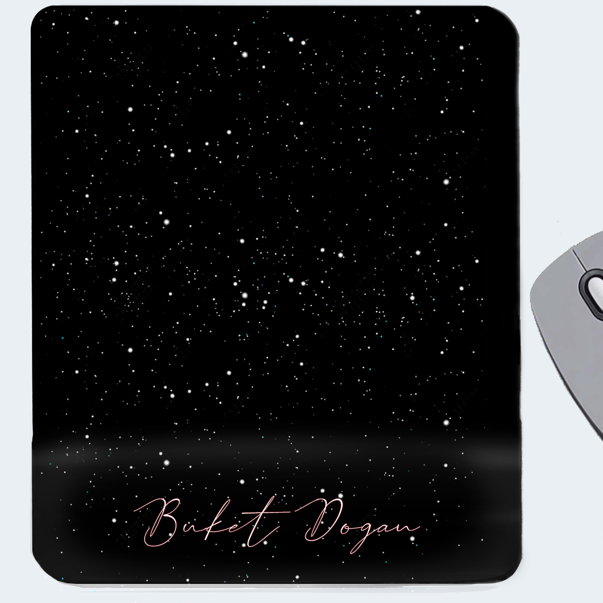 Siyah Gökyüzü Ve Yıldızlar Kişiye Özel Tasarım Mouse Pad