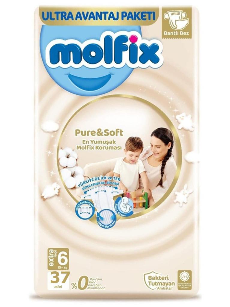 Molfix Pru&Soft Bebek Bezi 6 Numara XL Fırsat Paket 37 Adet