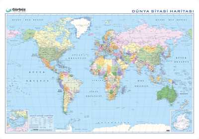 EĞİTİCİ Dünya Siyasi Haritası 100x140cm