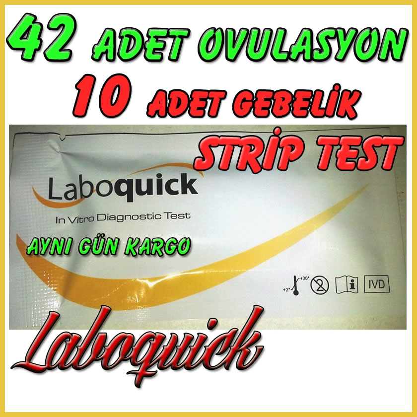 Laboquick 42 Adet Ovulasyon Testi + 10 Gebelik Strip Testi