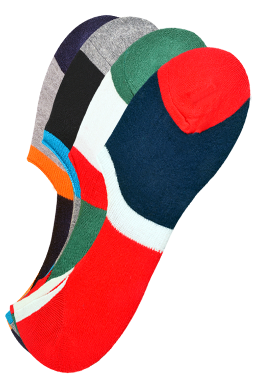 Görünmez renkli 4lü Erkek Çorap