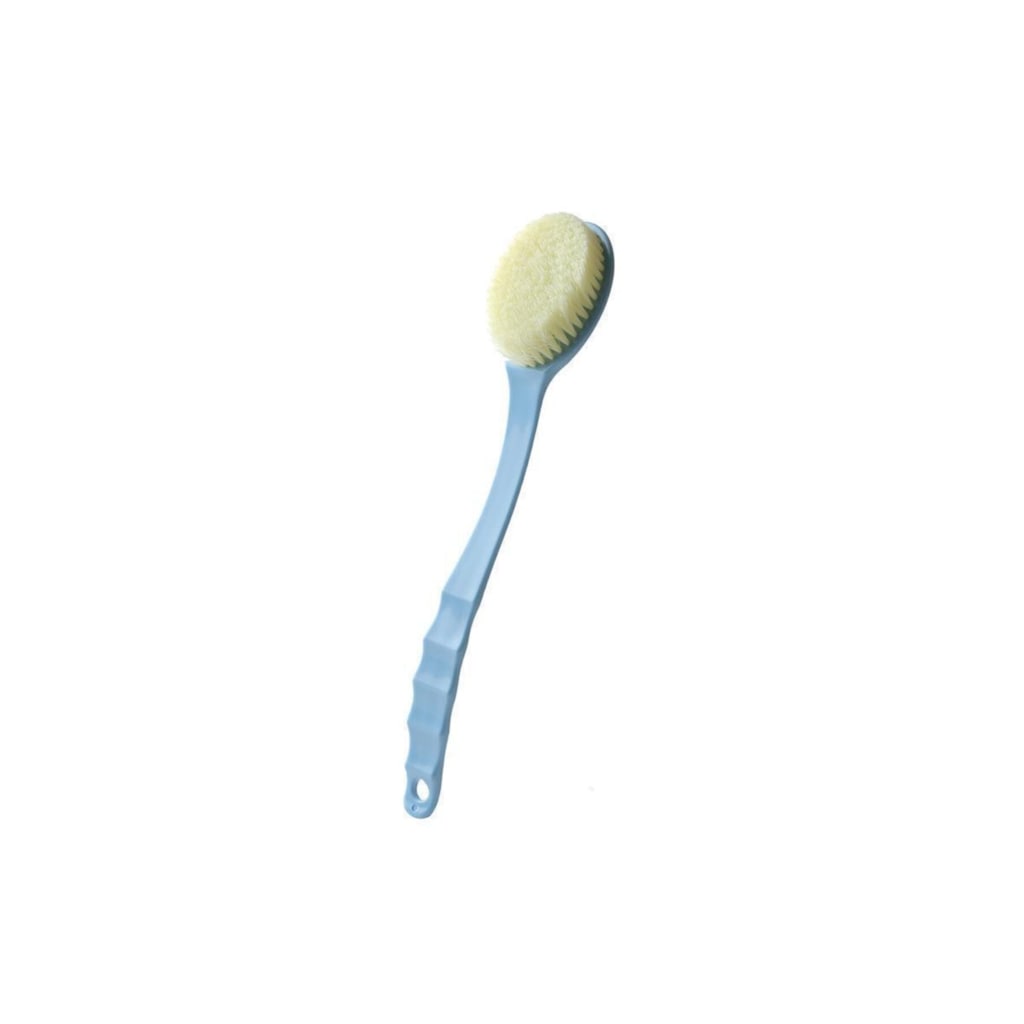 Uzun Saplı Duş Fırçası Sırt Fırçası Masaj Cilt Peeling Mavi