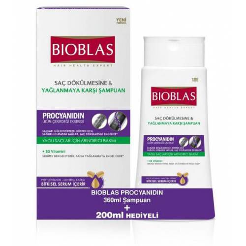 Bioblas Procyanidin Şampuan 360ml + 200ml - Dökülme Karşıtı