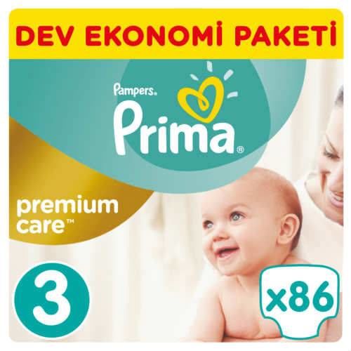Prima Bebek Bezi Premium Care 3 Beden Midi 5-9 Kg 86 Adet