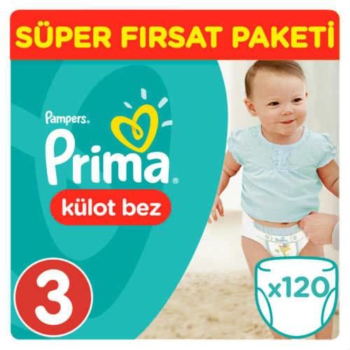 Prima Pants Külot Bebek Bezi Midi Süper Fırsat Paketi 3 Beden 120