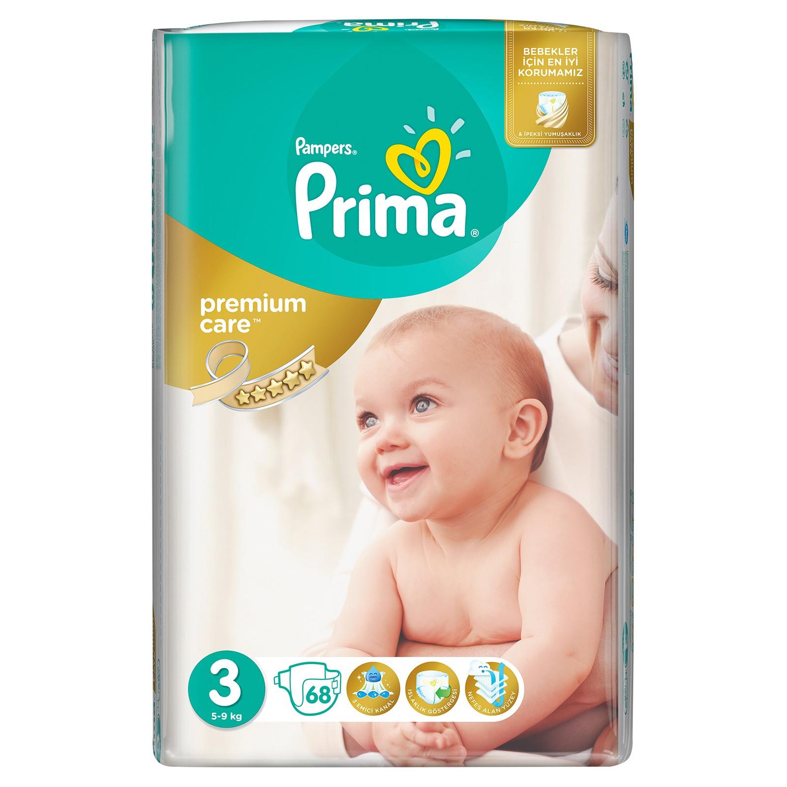 Prima Premium Care Bebek Bezi Jumbo 3 No.5-9 Kg 68 Adet