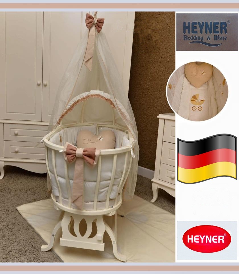 HEYNER BEBEK BEŞİĞİ AHŞAP SEPET BEŞİK KARYOLA SALLANABİLİR SEPET