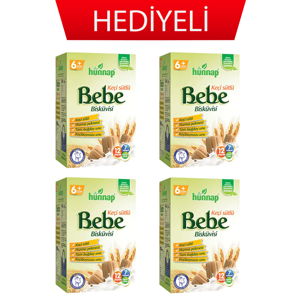 Hünnap Keçi Sütlü Bebe Bisküvisi 400gr - 4 Adet-04.2020