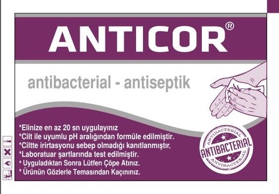 100 Adet Antibakteriyel Dezenfektan Alkol Hijyenik Mendil