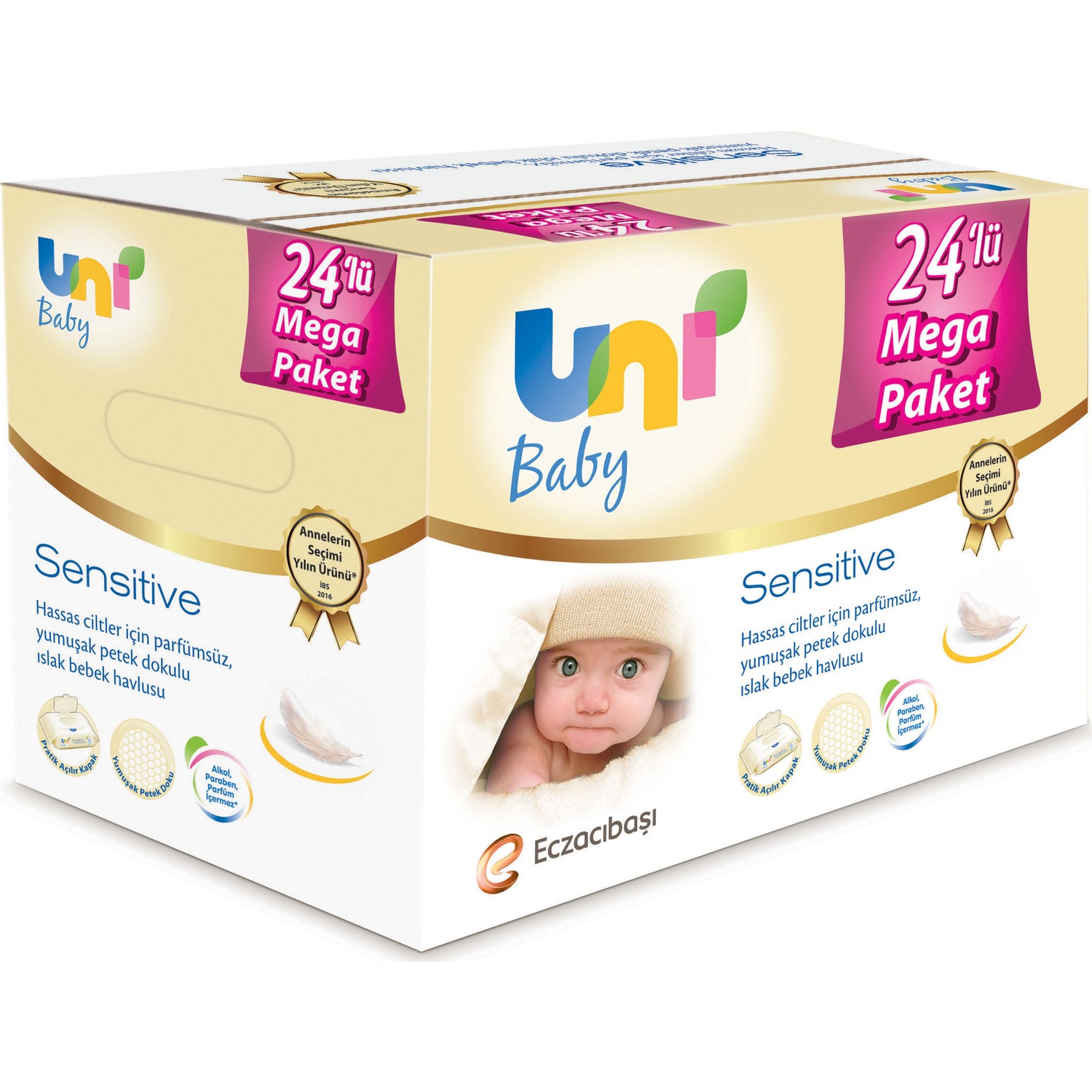Uni Baby Sensitive Islak Havlu 24'lü Ekonomik Fırsat Paketi 1344