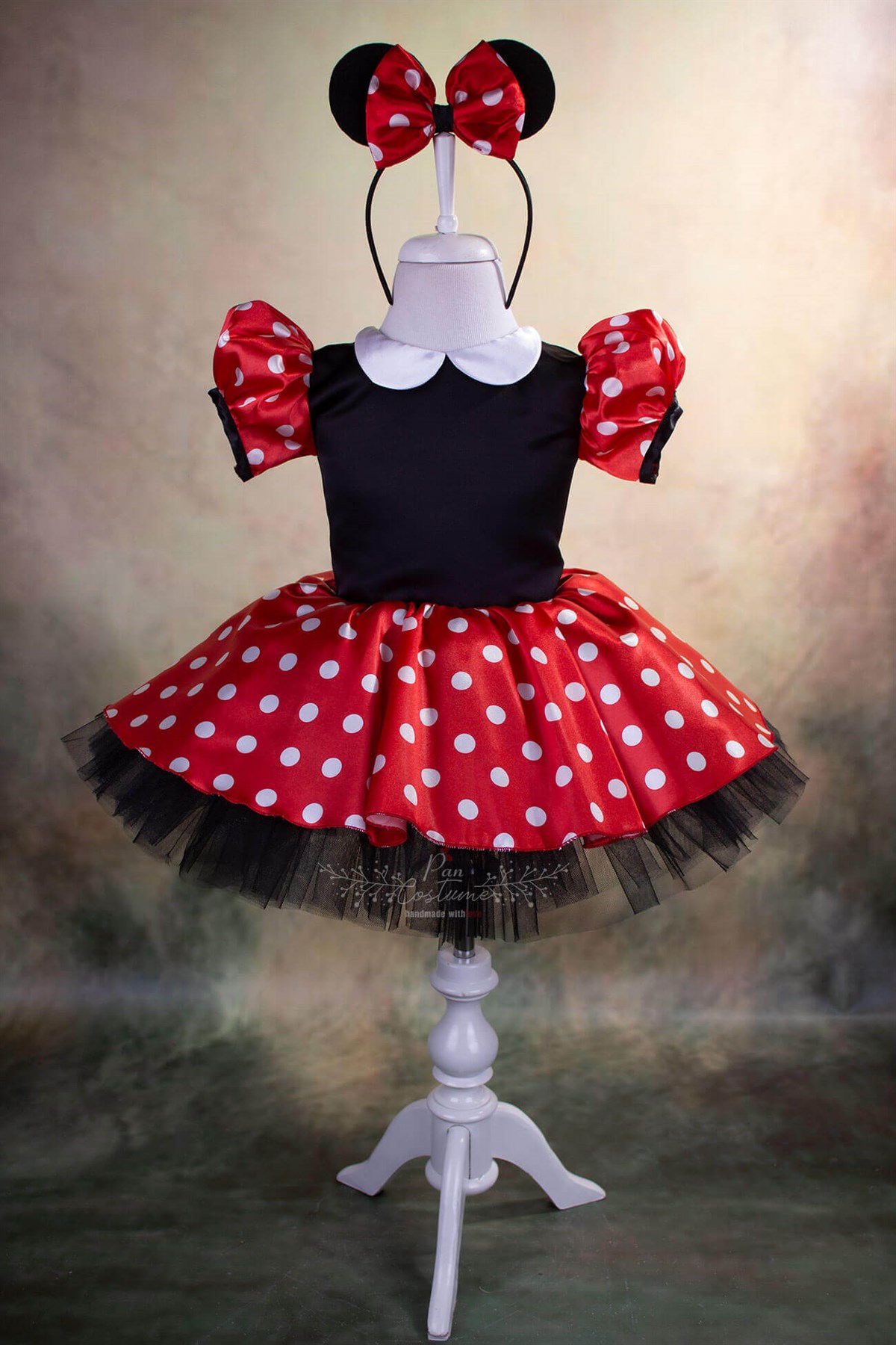 Minnie Mouse Kız Çocuk Kostümü Kırmızı
