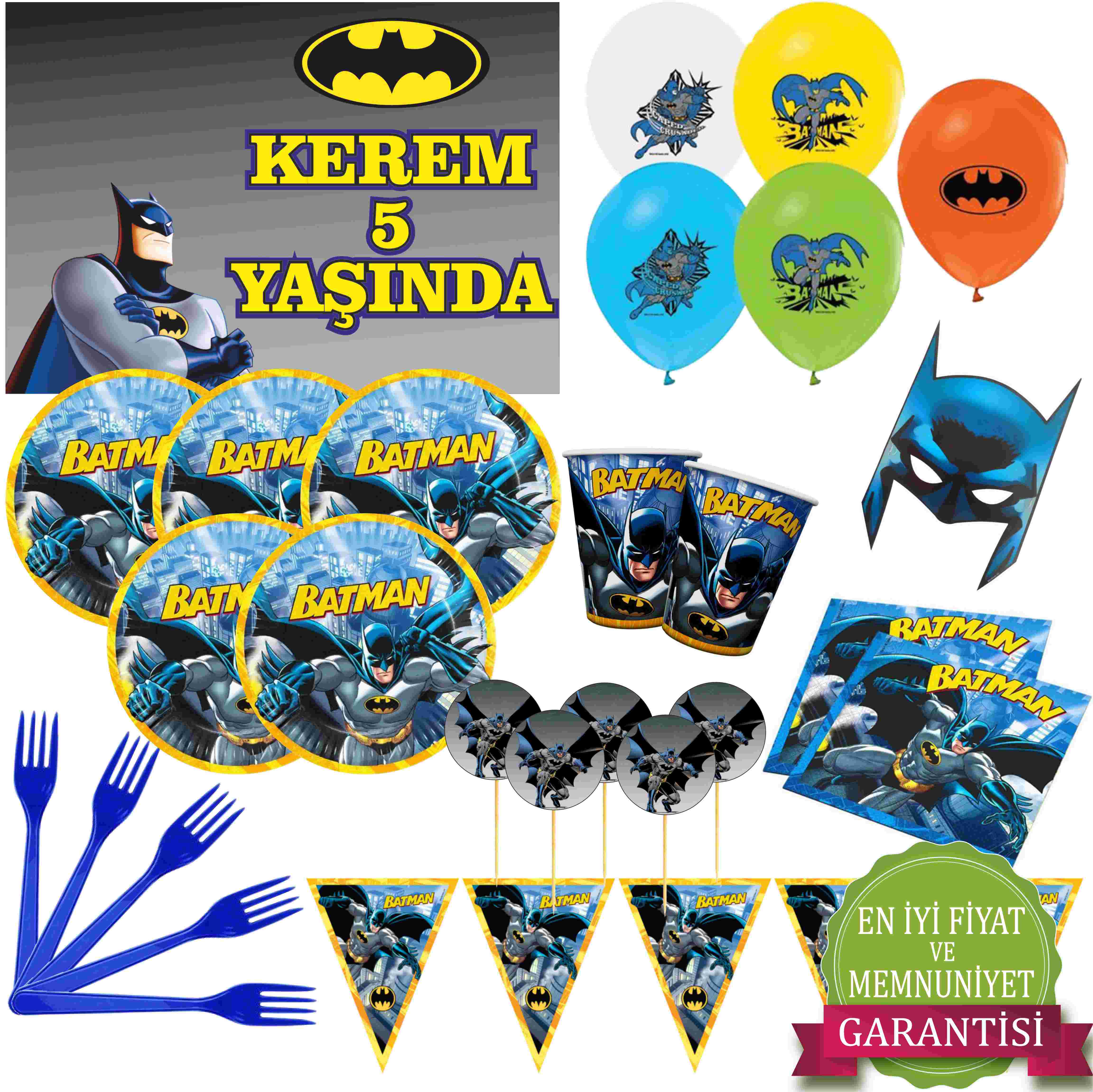 16 Kişilik Batman Doğum Günü Set